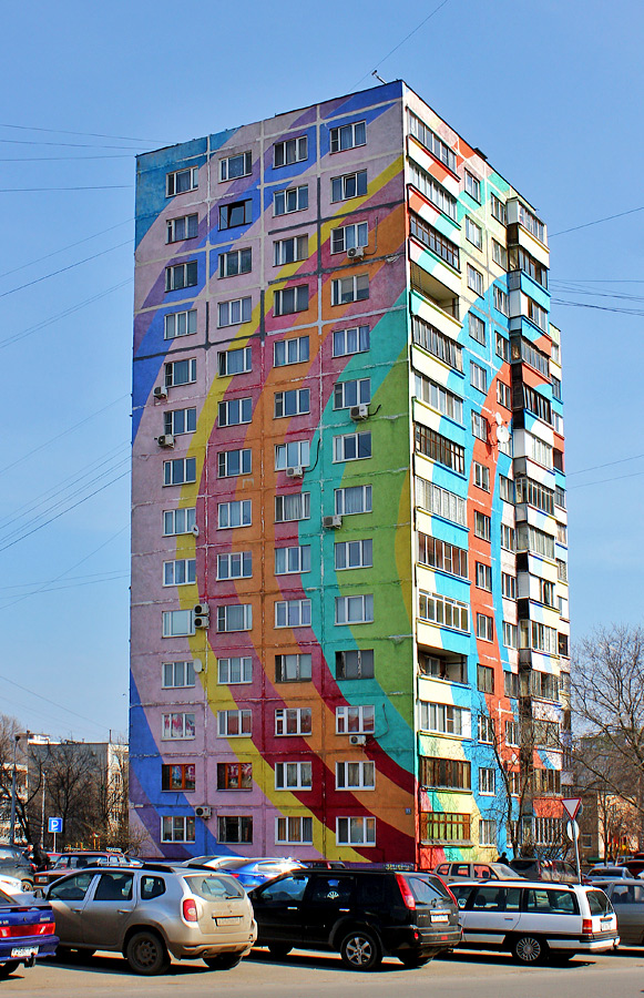 Раменское, Улица Михалевича, 23. Монументальное искусство (мозаики, росписи, барельефы, сграфито)