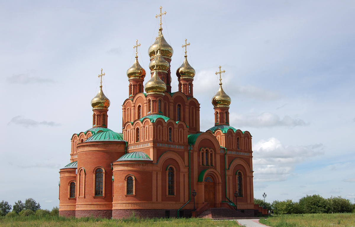 Омский район, прочие н.п., пос. Набережный, Монастырская улица, 12/4, Ачаирский женский монастырь Честного Креста Господня, Собор Успения Пресвятой Богородицы