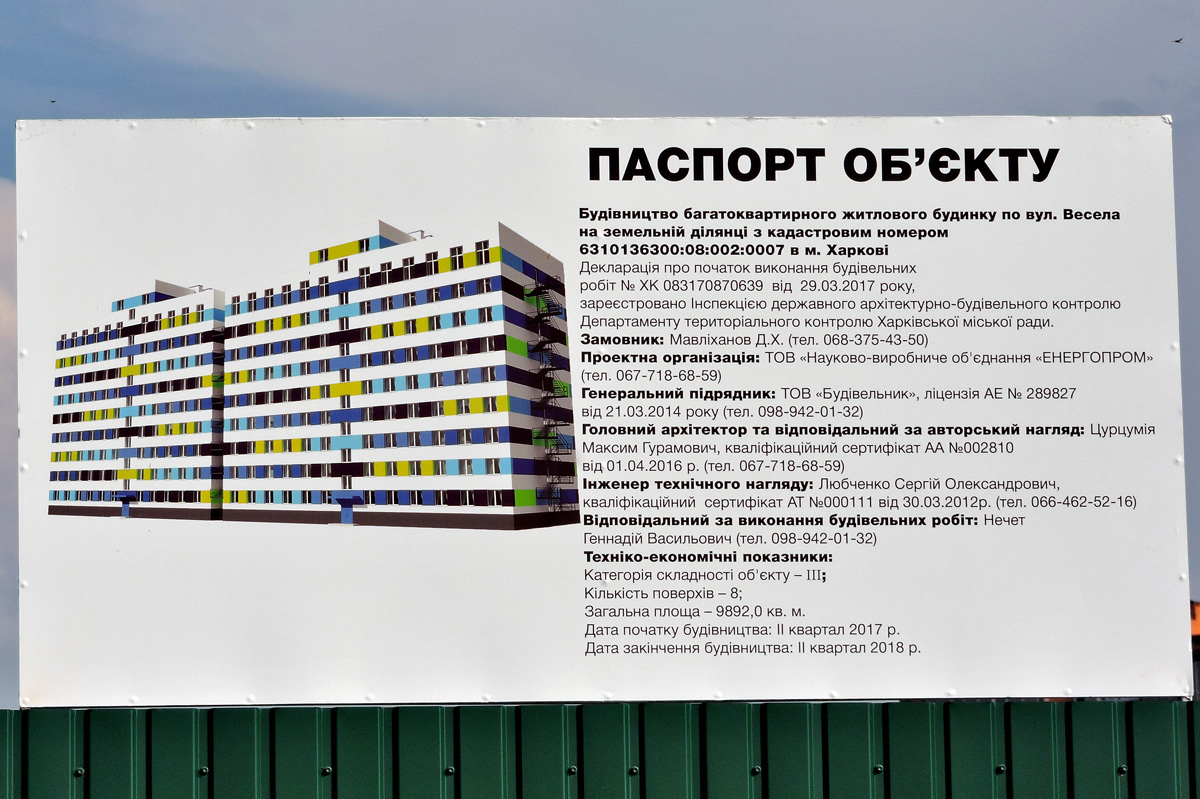 Харьков, Весёлая улица, 24 корп. 1 стр. Харьков — Паспорта объектов