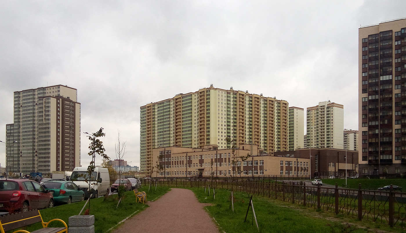 Мурино, Бульвар Менделеева, 9 корп. 3; Охтинская аллея, 12; Охтинская аллея, 14; Улица Шувалова, 4 корп. 1