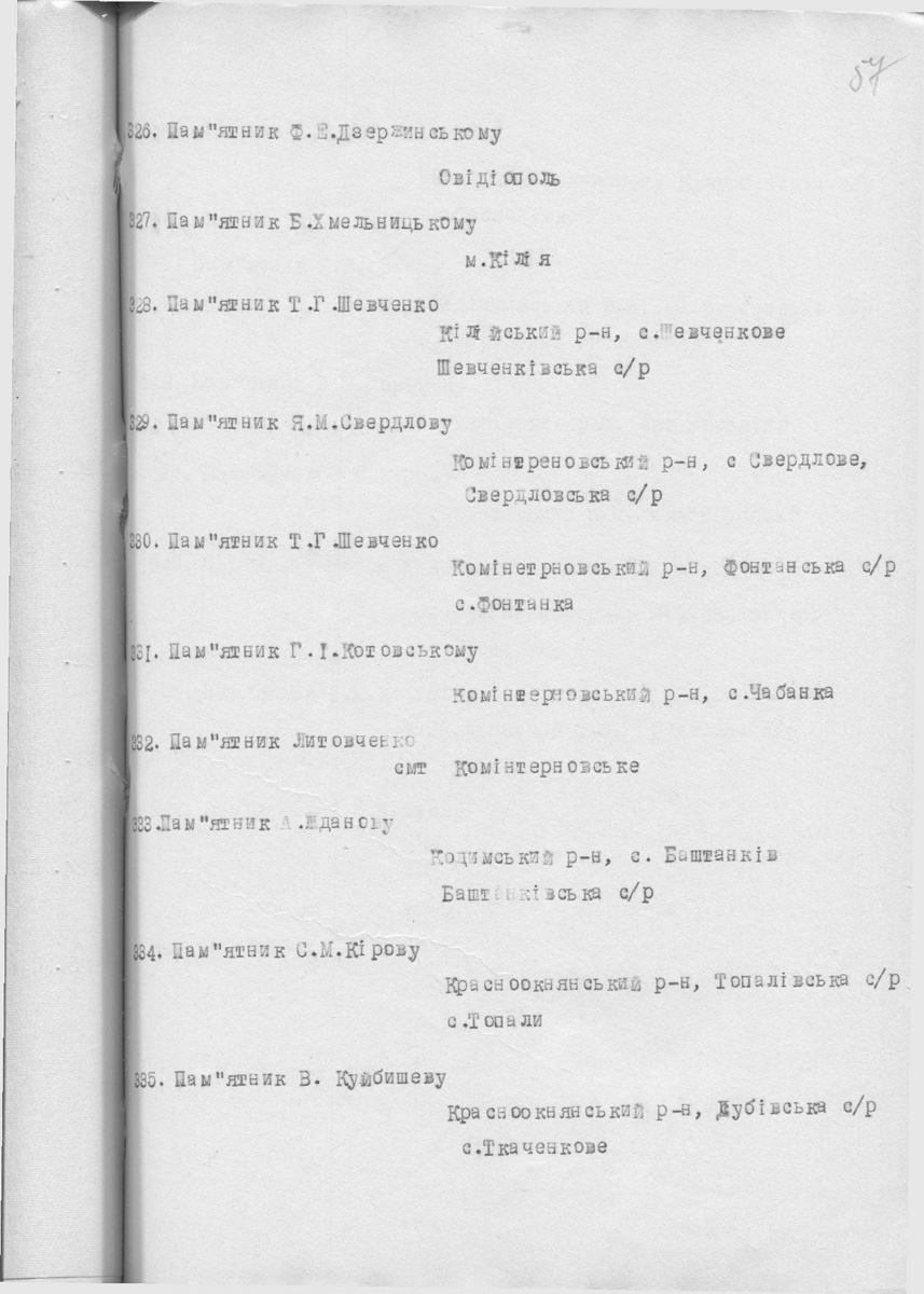 Одесса — Материалы по охране культурного наследия (Одесса и Одесская область)