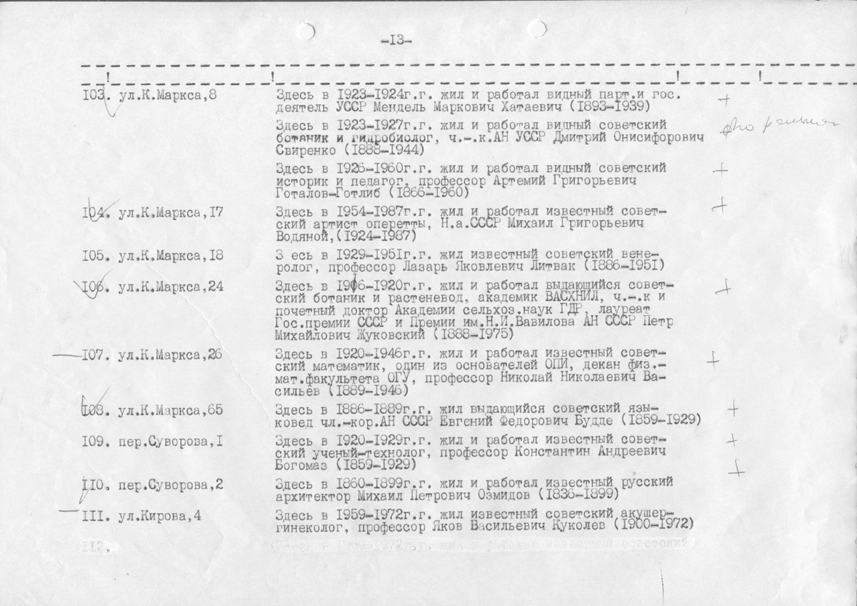 Одесса — Материалы по охране культурного наследия (Одесса и Одесская область)