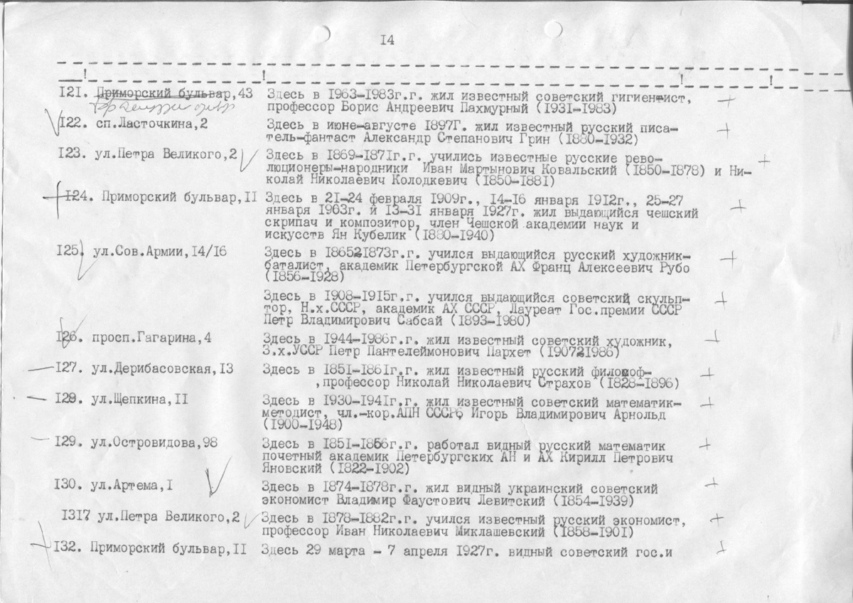 Odesa — Материалы по охране культурного наследия (Одесса и Одесская область)