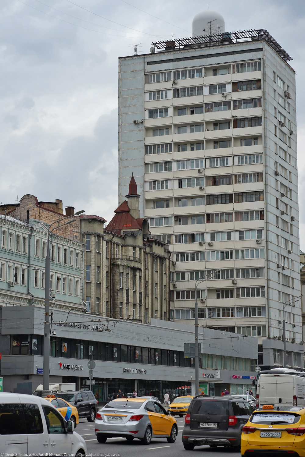 Moscow, Садовая-Триумфальная улица, 16; Садовая-Триумфальная улица, 12 стр. 1 / Воротниковский переулок, 14