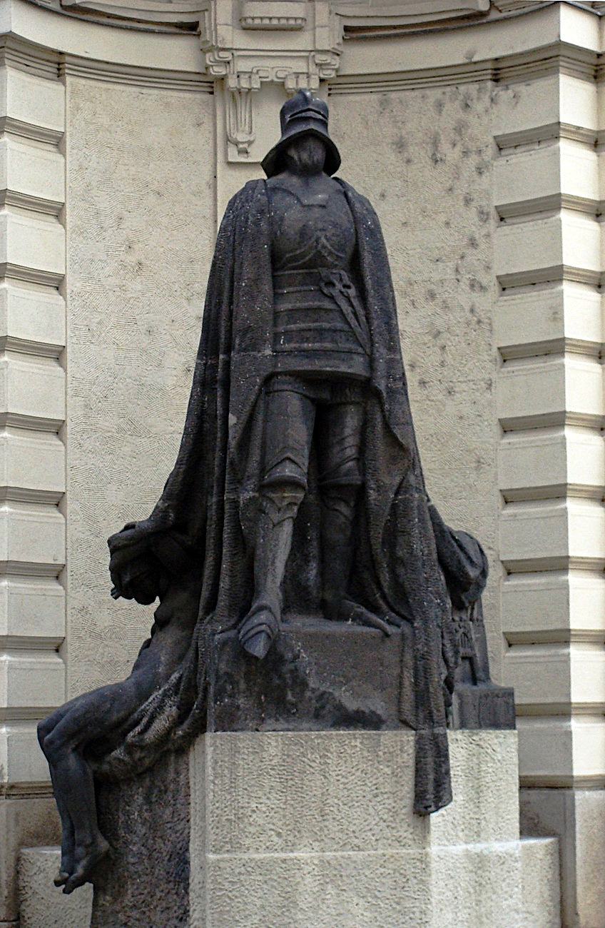 Прага, Mariánské náměstí, 2. Монументальное искусство (мозаики, росписи)