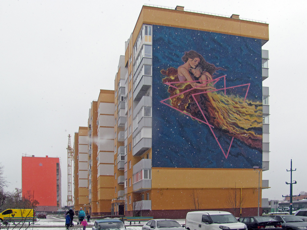 Полтавский район, прочие н.п., с. Рассошенцы, Перспективная улица, 7. Монументальное искусство (мозаики, росписи, барельефы, сграфито)