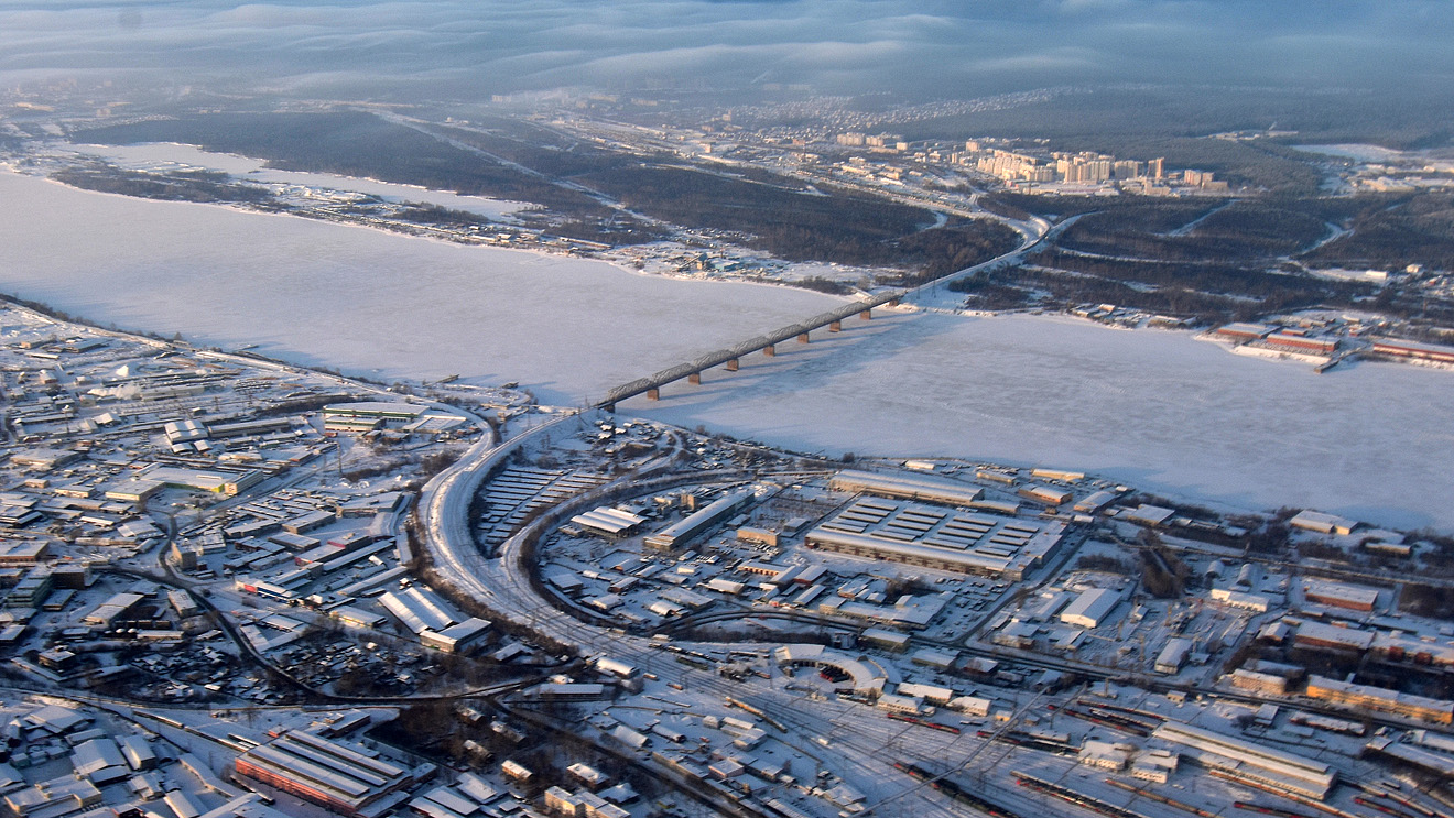Пермь, Камский железнодорожный мост. Пермь — Панорамы