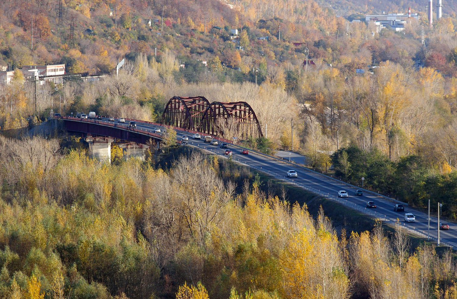 Волжский, Красноглинское шоссе, Мост через реку Сок