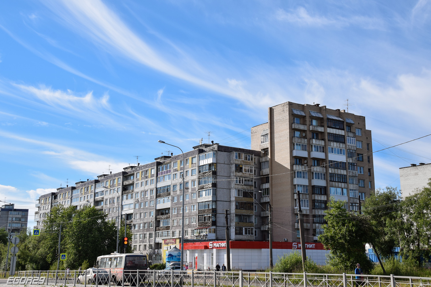Архангельск, Ленинградский проспект, 23; Улица Касаткиной, 3