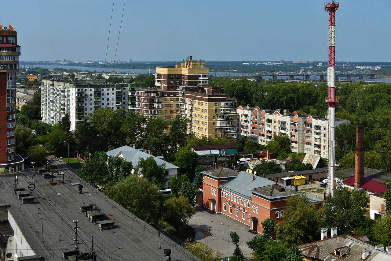 Пермь, Улица Василия Каменского, 3; Улица Василия Каменского, 7; Боровая улица, 2; Улица Василия Каменского, 5; Улица Василия Каменского, 9; Камский железнодорожный мост. Пермь — Панорамы