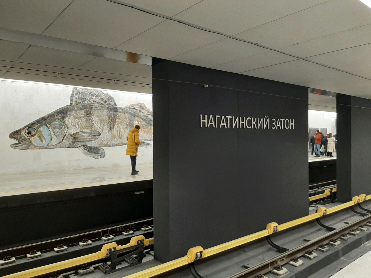 Moscow, Большая Кольцевая линия Московского метрополитена, станция метро «Нагатинский затон»