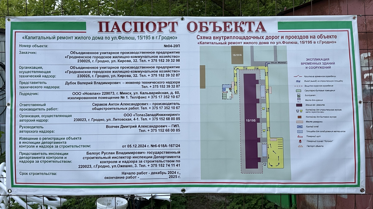 Гродно, Улица Фолюш, 15/195. Гродно — Гродно - Паспорта объектов