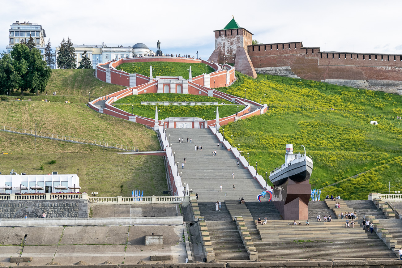 Нижний Новгород, Нижне-Волжская набережная, Чкаловская лестница