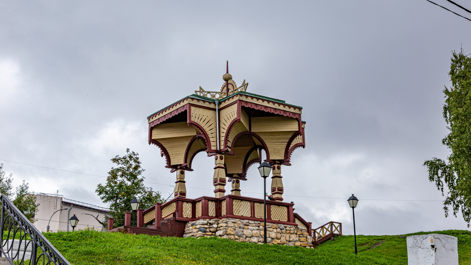 Archangielsk, Набережная Северной Двины, беседка Грина